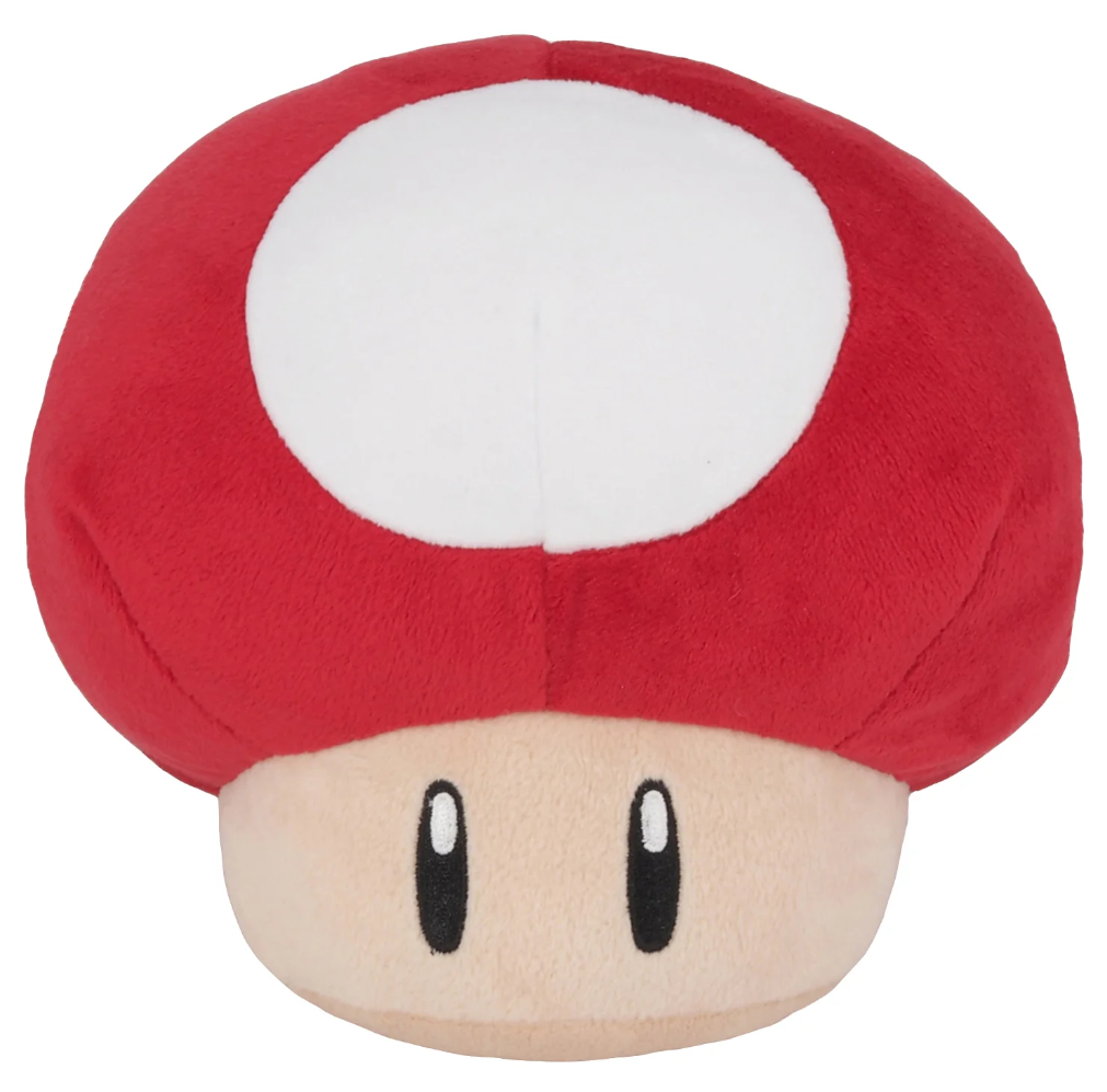 Super Mario Plush: 1 Up Mushroom (Red)